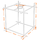 Ver imagem 2 de Cupula de Aramado Dado Cobre para Pendentes e Abajures