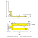 Ver imagem 6 de Paleteira Manual Transpallet Hidráulica 3000kg 03 Ton Roda Dupla 685x1220 Muke Tools