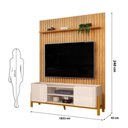 Ver imagem 6 de Bancada Cher e Painel Trento para Tv até 65 Polegadas 183x240cm Off White Cedro- Mabe Magazine