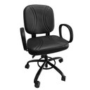 Ver imagem 3 de Cadeira de Escritorio Giratoria Reforçada com Regulagem de Altura Suporta até 200kg Preta