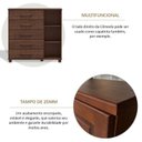 Ver imagem 7 de Conjunto Cômoda 5 Gavetas + Moldura com Espelho 100% Madeira Maciça - Linha Ouro Finestra Móveis