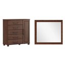 Ver imagem 2 de Conjunto Cômoda 5 Gavetas + Moldura com Espelho 100% Madeira Maciça - Linha Ouro Finestra Móveis