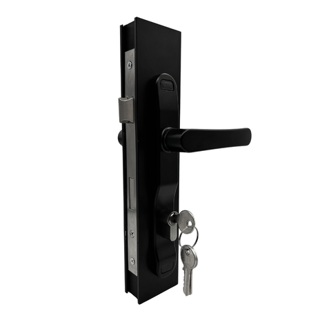 Fechadura Giro para Porta de Aluminio Preto Fosco Moderno Bfd