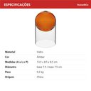 Ver mais imagens de Vaso Decorativo de Vidro Âmbar 13x13x13cm Enfeite Sala Mesa Estante Aparador