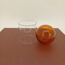 Ver imagem 7 de Vaso Decorativo de Vidro Âmbar 13x13x13cm Enfeite Sala Mesa Estante Aparador