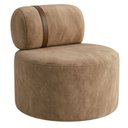 Ver imagem 1 de Poltrona Orgânica Moderna Decorativa para Sala Suede:Suede Capuccino