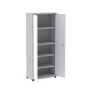 Ver imagem 4 de Armário de Escritório 2 Portas com Chave e Prateleiras Reguláveis Aço Cinza/Branco