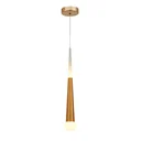 Ver imagem 1 de Pendente Led 5,5x43cm 5w 3000k Bivolt Metal Dourado e Acrílico com Cabo de 1,5m