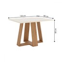 Ver imagem 3 de Mesa de Jantar 4 Lugares Lins Milla com Vidro Nature/off White/linho - Henn
