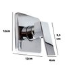 Misturador Monocomando para Chuveiro Ducha Quadrado Cromado - 5
