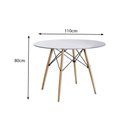 Ver imagem 2 de Mesa De Jantar Eames Wood Tampo Vidro 110 Cm