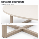 Ver imagem 6 de Mesa de Centro Decorativa Orgânica Moderna Redonda MDF Aço Carbono Sala de Estar Industrial