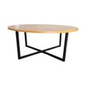 Ver imagem 1 de Mesa Infantil Montessoriana Naturalle e Preto Redonda 80cm MDF Aço Carbono