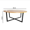 Ver imagem 2 de Mesa Infantil Montessoriana Naturalle e Preto Redonda 80cm MDF Aço Carbono