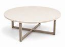 Ver imagem 1 de Mesa de Centro Decorativa Orgânica Moderna Redonda MDF Aço Carbono Sala de Estar Industrial