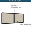 Ver imagem 5 de Cabeceira Painel Casal Oslo Artesano 160 cm (Largura) em MDP Nero e Tela Sintética (Palhinha) Bege