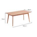 Ver imagem 3 de Mesa de Jantar Retangular 160cm x 75cm Ecograndis Vertice Marrom