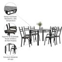 Ver imagem 5 de Conjunto de Mesa Sala de Jantar Leia com 6 Cadeiras Tubular Granito 1,40m Artefamol