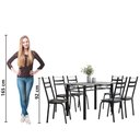 Ver imagem 6 de Conjunto de Mesa Sala de Jantar Leia com 6 Cadeiras Tubular Granito 1,40m Artefamol
