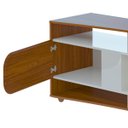 Ver imagem 6 de Rack Tv 85" com 7 Nichos 2 Portas 2 Prateleiras Elegance - Cedro / Off White