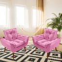 Ver imagem 7 de Kit C-02 Poltronas Opala + 01 Puff Redondo Danny Suede Rose
