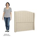 Ver imagem 5 de Cabeceira Casal Queen Cama Box 160cm Glenda I02 Linho Bege - Mpozenato