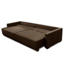 Ver imagem 3 de Sofá Cama Reclinável 2,10m com Molas Karla Veludo Marrom