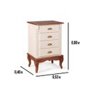 Ver imagem 2 de Mesa de Cabeceira Hanover Pés Luis Xv 80 X 53 X 40 Cm (a X L X P) - Cor Offwhite - Imbuia Glazer