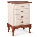 Ver imagem 1 de Mesa de Cabeceira Hanover Pés Luis Xv 80 X 53 X 40 Cm (a X L X P) - Cor Offwhite - Imbuia Glazer