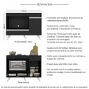 Ver imagem 3 de Balcão para Cooktop e Forno 105cm 1 Porta 1 Gaveta Veneza Multimóveis Mp2258 - Preto/branco