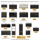 Ver imagem 6 de Balcão para Cooktop e Forno 105cm 1 Porta 1 Gaveta Veneza Multimóveis Mp2258 - Preto/branco