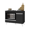 Balcão para Cooktop e Forno 105cm 1 Porta 1 Gaveta Veneza Multimóveis Mp2258 - Preto/branco - 2