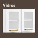 Ver imagem 3 de Armário Aéreo de Aço 3 Portas Vidro Branco Bella Bertolini