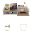 Ver imagem 4 de Escrivaninha Home Office Notebook Mesa Apoio Moderna Gaveta
