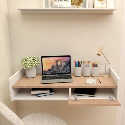 Escrivaninha Home Office Notebook Mesa Apoio Moderna Gaveta