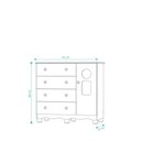 Ver imagem 3 de Comoda Infantil 1 Porta 4 Gavetas Tedy - Moveis Peroba Branco Brilho