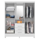 Ver imagem 5 de Cômoda Astral e Guarda Roupa Casal Capelinha Pérsia Branco Flex - Demóbile