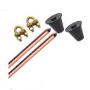 Ver imagem 1 de Kit 2 Haste + 2 Conector Terra Gtdu 5/8 X2,4m Cobreada+caixa