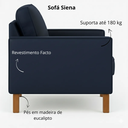Ver imagem 6 de Sofá 2 Lugares 1,70m Siena Linho Essência Escandinava:Azul
