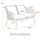 Ver imagem 2 de Kit com 1 Sofa e 2 Poltronas Noronha em Polipropileno Estofado Resistente a Água Base em Aço Pintado