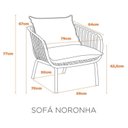 Ver imagem 3 de Kit com 1 Sofa e 2 Poltronas Noronha em Polipropileno Estofado Resistente a Água Base em Aço Pintado