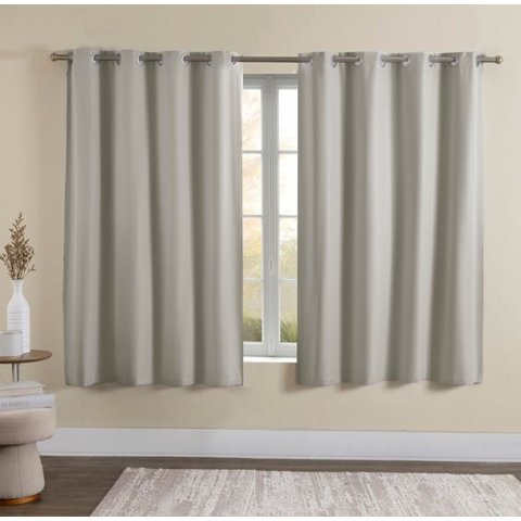 Cortina Blackout Mist 260x170cm Bege Becadecor