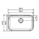 Ver imagem 2 de Cuba De Embutir 2 Docol Invicta 56X34X18cm 304 Alto Brilho