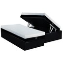 Ver imagem 1 de Cama Box Baú Solteiro: Colchão Molas Ensacadas Luckspuma Gold Line Elastic Zipper + Base Crc Suede