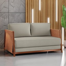 Sofá Cama 2 Lugares M09 Mais Decor Cobre/linho Bege - 1