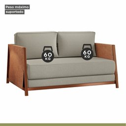 Sofá Cama 2 Lugares M09 Mais Decor Cobre/linho Bege - 5