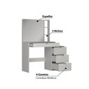 Ver imagem 3 de Penteadeira com Espelho e 4 Gavetas - Branco