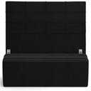 Ver imagem 1 de Kit Cabeceira Cama Box King 195cm com Calçadeira Roma W01 Couríssimo Preto - Lyam