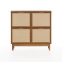 Ver imagem 1 de Sapateira Kaki 4 Portas 105 cm X 35 cm Louro Freijó - Telinha Rattan