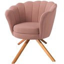 Ver imagem 5 de Kit Duas Poltronas Giratórias Pétala em Linho Premium 09-rosê Sua Casa Decorações